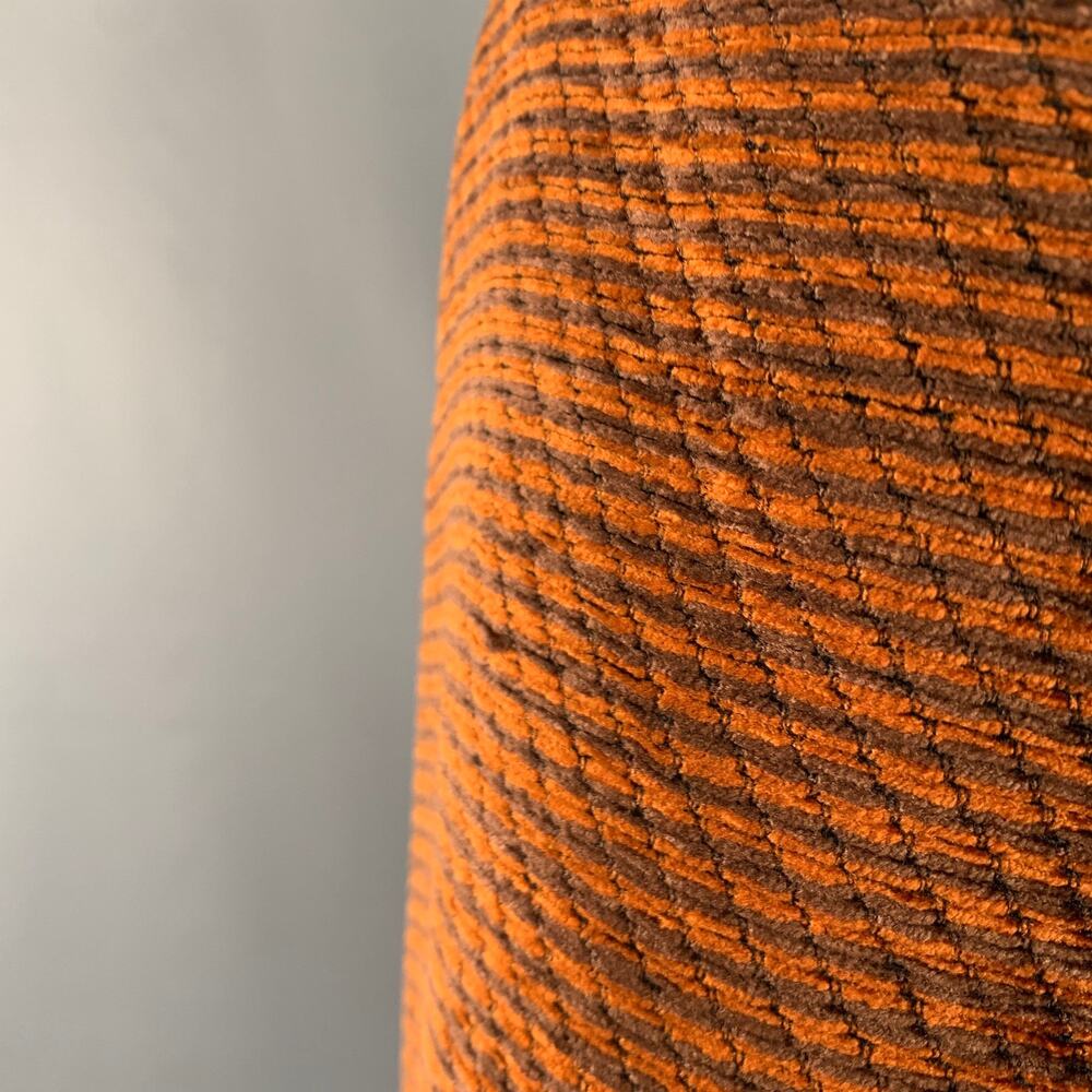 AKRIS Size 8 Orange Brown Polyester Cotton Velvet Leather Cuffs Jacket Blazer - Picture 7 of 11